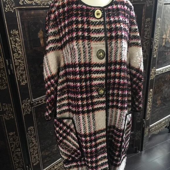 New Coach plaid Cashin archive coat medium boucle - Picture 3 of 8